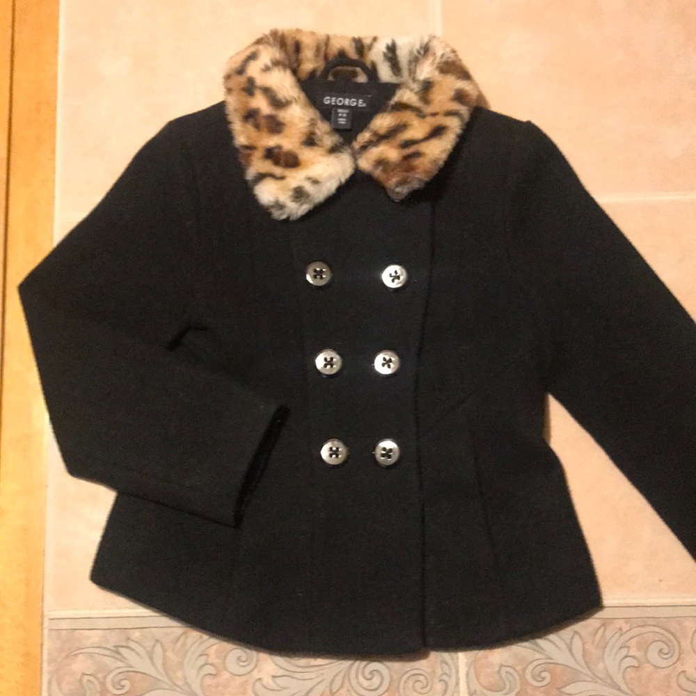 Girl’s 4/5 Black Pea Coat